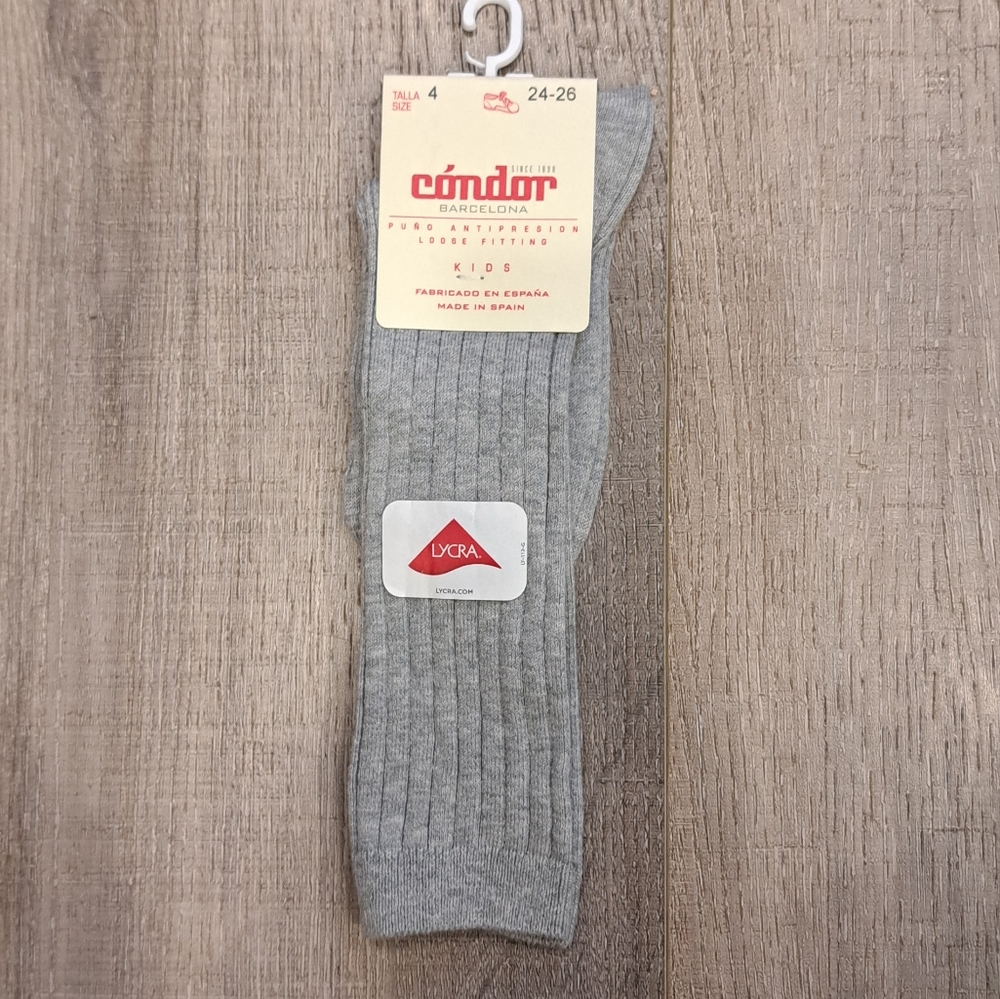 CONDOR Grey Ribbed Socks